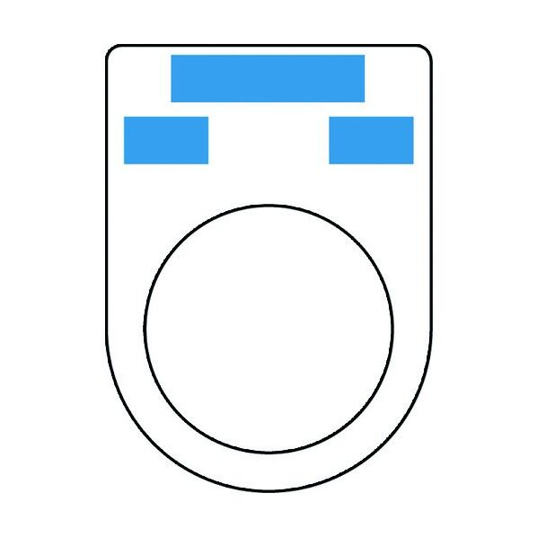 押ボタン(メガネ銘板)φ30.5(別作)2ノッチ2段彫り P304-E 1点