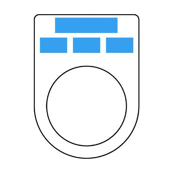 押ボタン(メガネ銘板)φ30.5(別作)3ノッチ2段彫り P304-F 1点