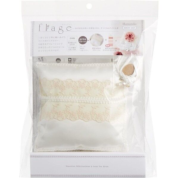 ハマナカ ウェディングキット flage (フラージュ) 完成品キット リングピロー スクエア