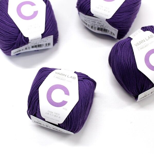 Knit Wit 韓国コットン編み糸 Cookie Cotton クッキーコットン 同色4玉入