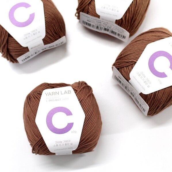 Knit Wit 韓国コットン編み糸 Cookie Cotton クッキーコットン 同色4玉入