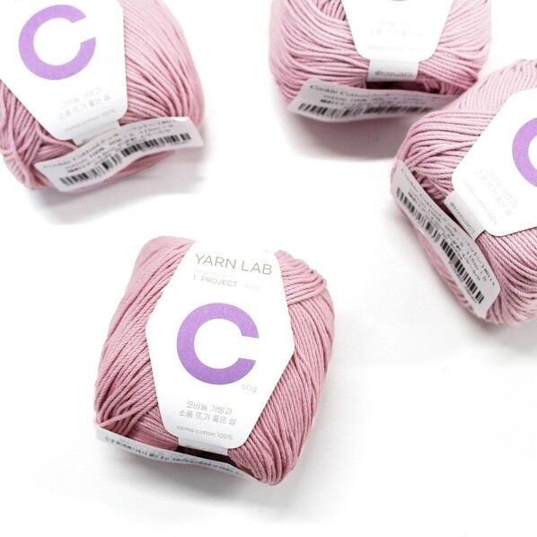 Knit Wit 韓国コットン編み糸 Cookie Cotton クッキーコットン 同色4玉入