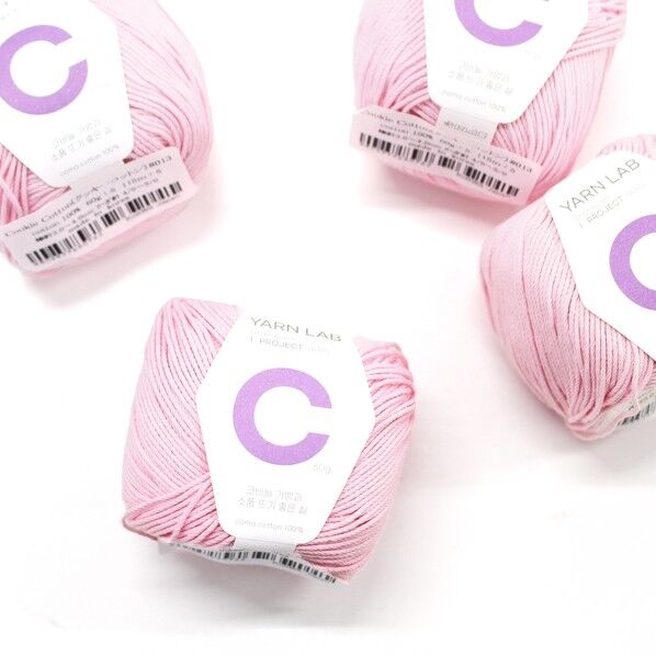 Knit Wit 韓国コットン編み糸 Cookie Cotton クッキーコットン 同色4玉入