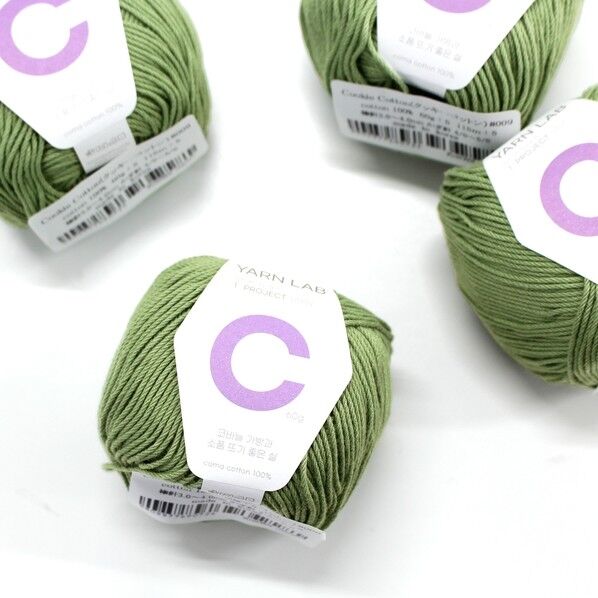 Knit Wit 韓国コットン編み糸 Cookie Cotton クッキーコットン 同色4玉入