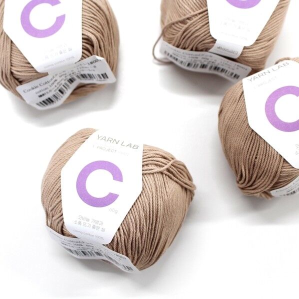 Knit Wit 韓国コットン編み糸 Cookie Cotton クッキーコットン 同色4玉入