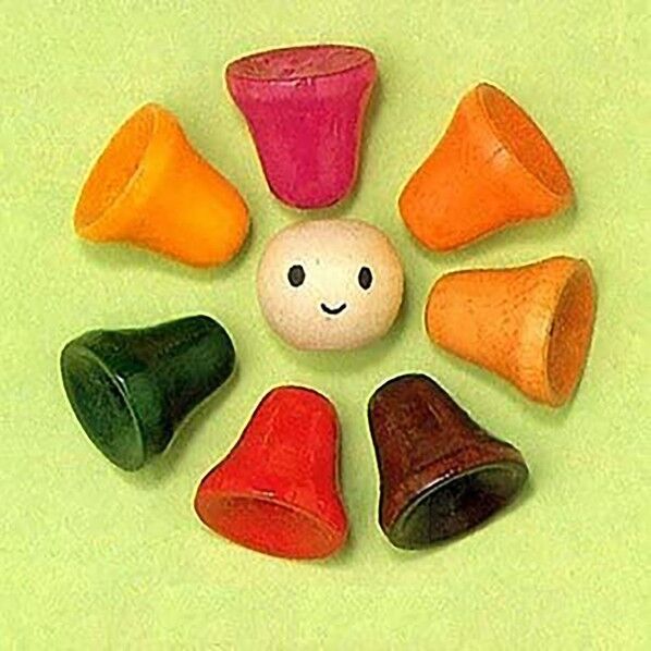 TOHO ウッドビーズ ベル型&ヘッド ミックス 14ヶ入り BH10-M