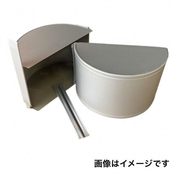 フランジカバー ラッキング 380Φ×200L ニューシルバー 1個