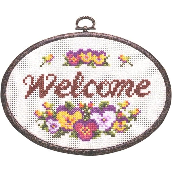 LECIEN(ルシアン) クロスステッチキット 「ドアプレートのおもてなし」 パンジー 704