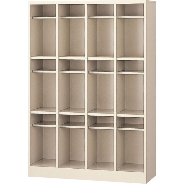 4列3段12人用シューズボックス(棚付)