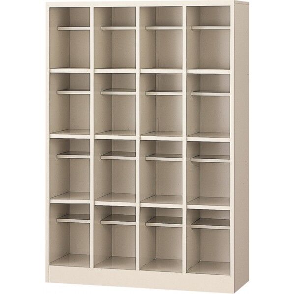 4列4段16人用シューズボックス(棚付)