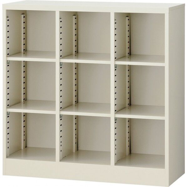 3列3段オープンシューズボックス(ニューグレー)