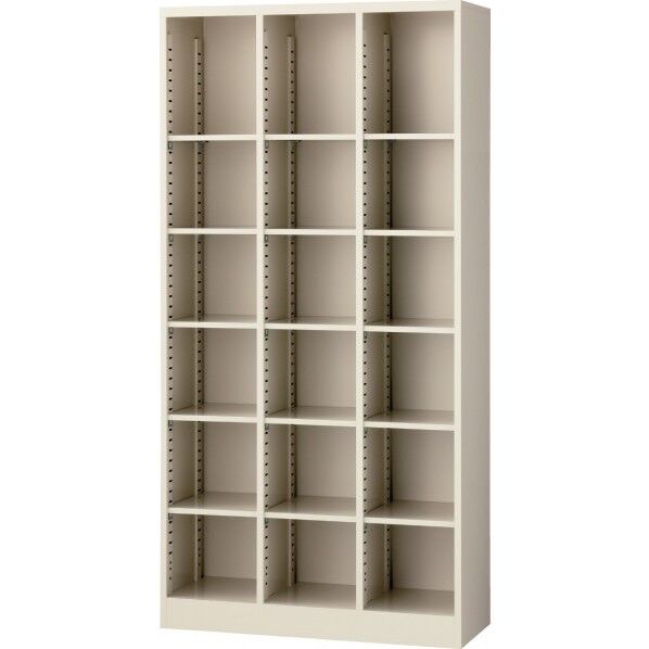 3列6段オープンシューズボックス(ニューグレー)