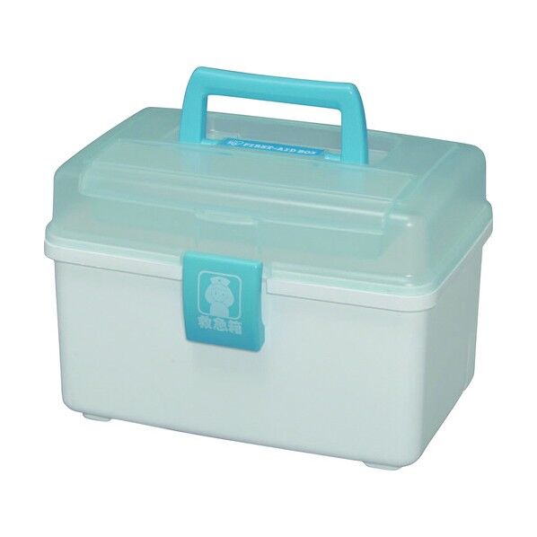 救急箱外傷薬用ＱＢ－１８０クリアブルー／ホワイト 269 x 186 x 180 mm 478 g QB180