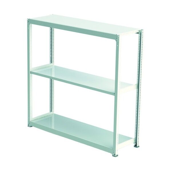 中量ラック(300kgタイプ・高サ1800mm) 単体型・高サ1800mm ホワイト M3K1245183 1点