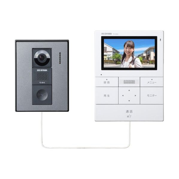 101001 テレビドアホン ホワイト/ガンメタリック TD-SM3010-WSH 1点...