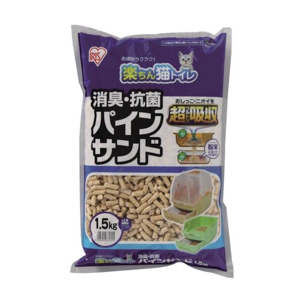 楽ちん猫トイレ消臭・抗菌パインサンド 330 x 230 x 40 mm RCT-15 1