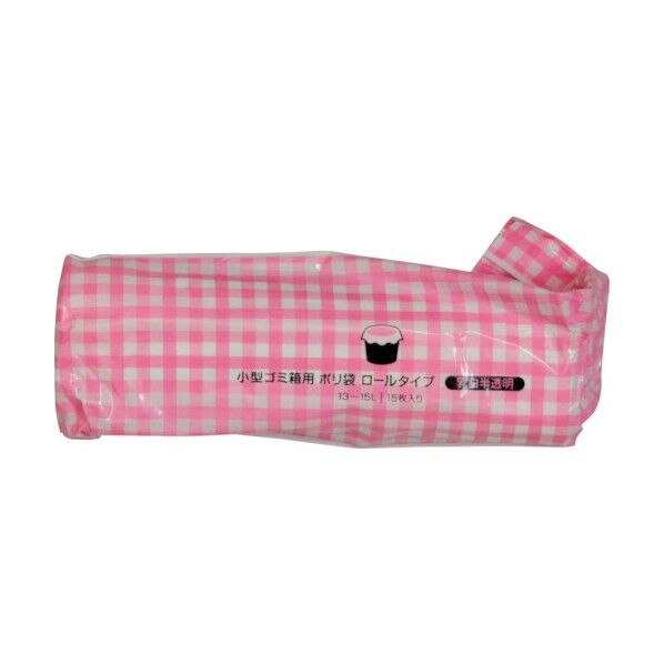 小型ゴミ箱用ポリ袋 ロールタイプ 乳白半透明 13L-15L