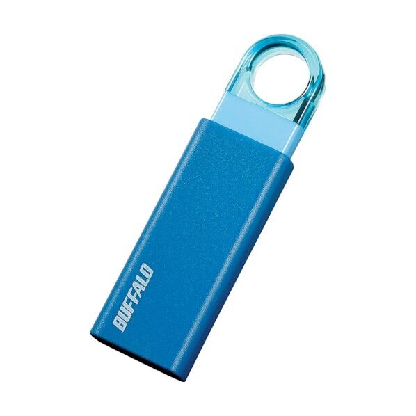 オートリターン機構搭載 ノックスライド USB3.1(Gen1)/USB3.0対応 USBメモリー 16GB ブルー RUF3-KS16GA-BL 1個