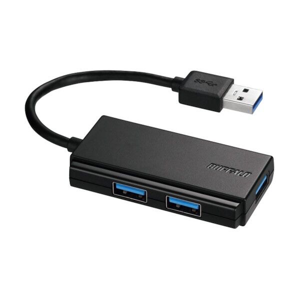 USB3.0 バスパワー 3ポート ハブ ブラック BSH3U100U3BK 1個
