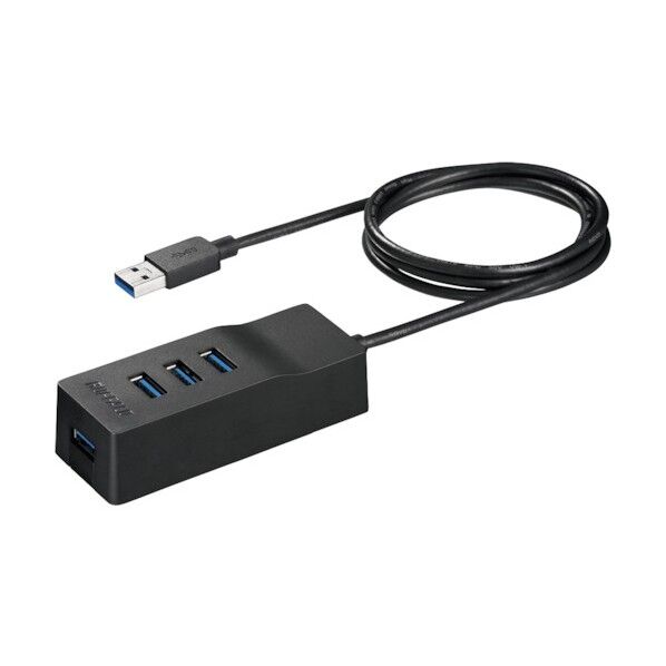 USB3.0セルフパワーハブ 上挿し/4ポートタイプ TV背面取り付けキット付き ブラック BSH4A110U3VBK 1個
