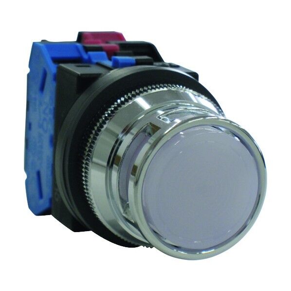 Φ30フルガード付丸型照光押ボタンスイッチ ALFN22211DNPW 1点