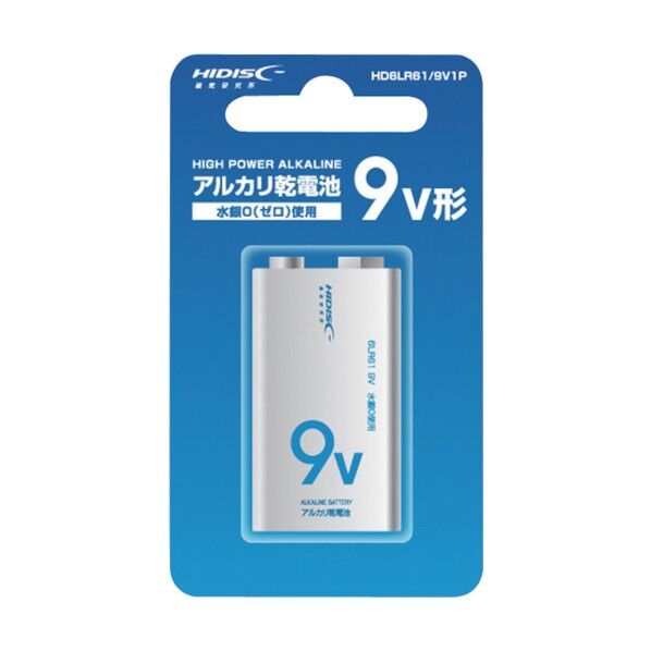 アルカリ乾電池 9V形 HD6LR61/9V1P 1個