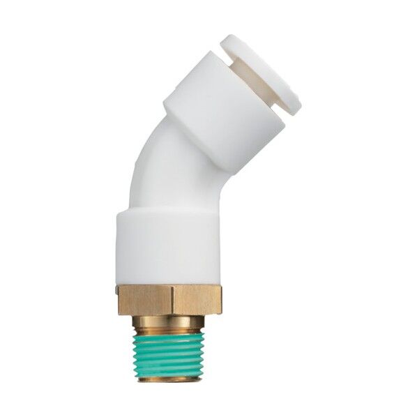 ワンタッチ継手Wシリーズ 45°エルボ 10mm  PT3/8 WL45-10-03 1点