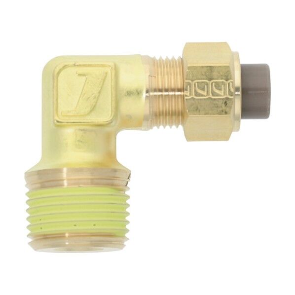 黄銅製継手(ミリ系列) エルボ 10×6.5mm PT3/8 PL-10X6.5-PT3/8-BS 1点