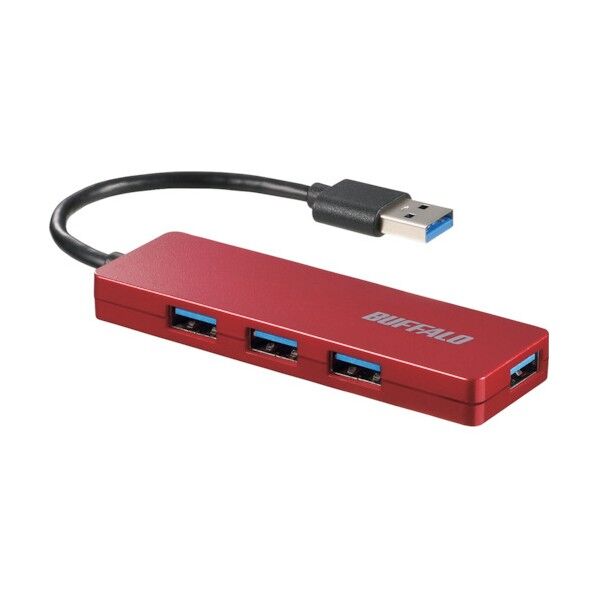 USB3.0 4ポート バスパワーハブ レッド BSH4U120U3RD 1個
