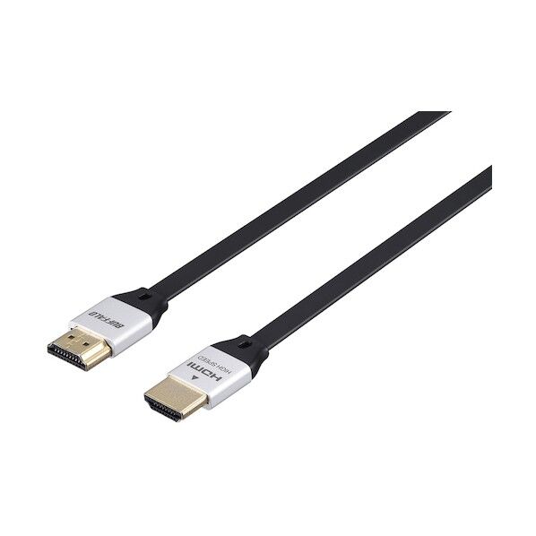 イーサネット対応 HIGH SPEED HDMIケーブル フラットタイプ 1.0m ブラック