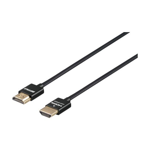 イーサネット対応 HIGH SPEED HDMIケーブル スリムタイプ ブラック 1.0m BSHD3S10BK 1個
