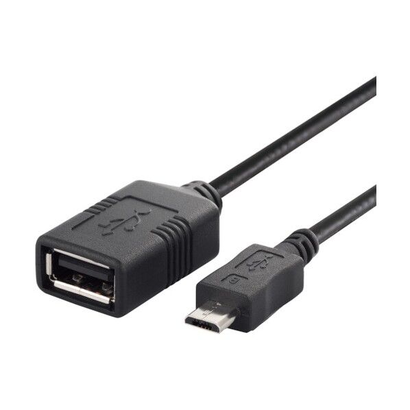 USB(microB to A)変換アダプター 0.5m ブラック