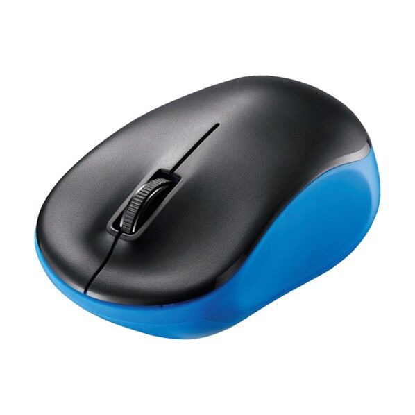 無線(2.4GHz) IR LED光学式マウス 3ボタン/電池長持ち ブルー BSMRW100BL 1個