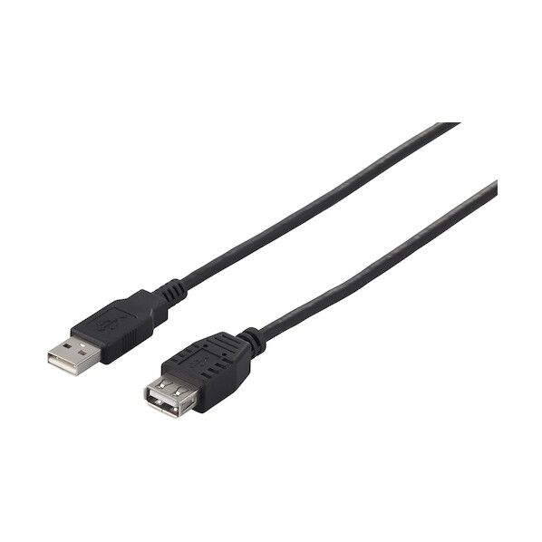 USB2.0延長ケーブル(A to A) ブラック 1.5m BSUAA215BK 1個