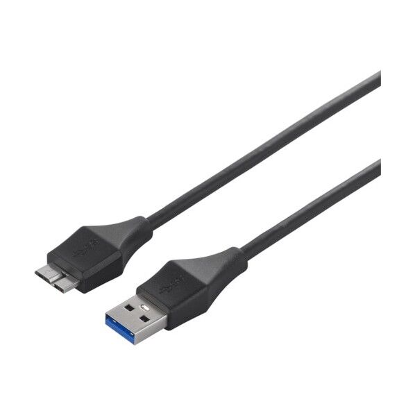 USB3.0 A to microB スリムケーブル ブラック 0.5m BSUAMBSU305BK 1個