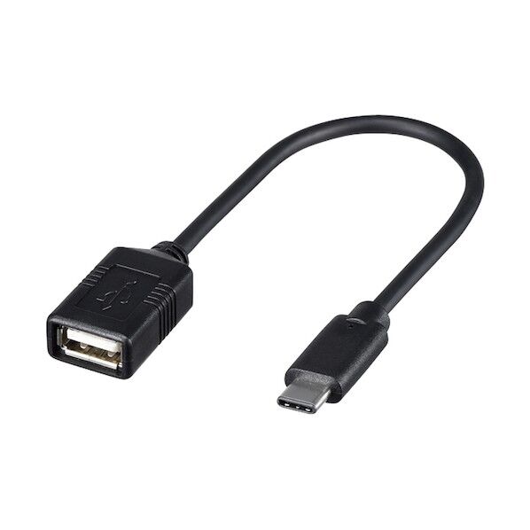 USB2.0変換ケーブル(Aメス to C) ブラック 0.15m BSUAMC2015BK 1個