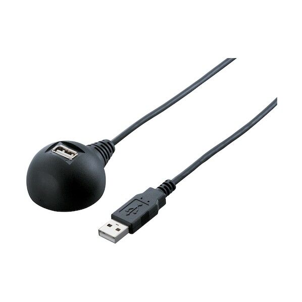 USB延長ケーブル 2.0対応 スタンド付 ブラック 0.5m BSUC05EDBK 1個