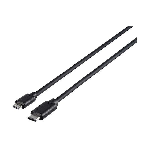 USB2.0ケーブル(microB to C) ブラック 1.0m BSUMBC210BK 1個