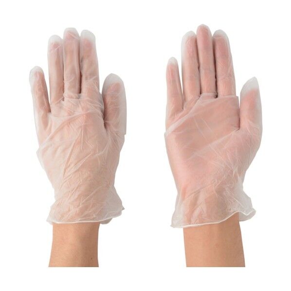 ビニール使いきり手袋 粉無 100枚入 クリア M 2026-M 100枚