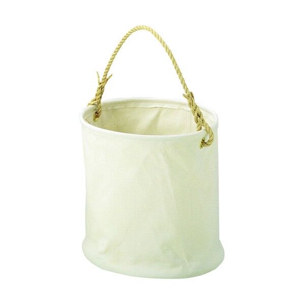 帆布電工用バケツ 直径35cm×高サ35cm KB-01-35W 白 6号 1個