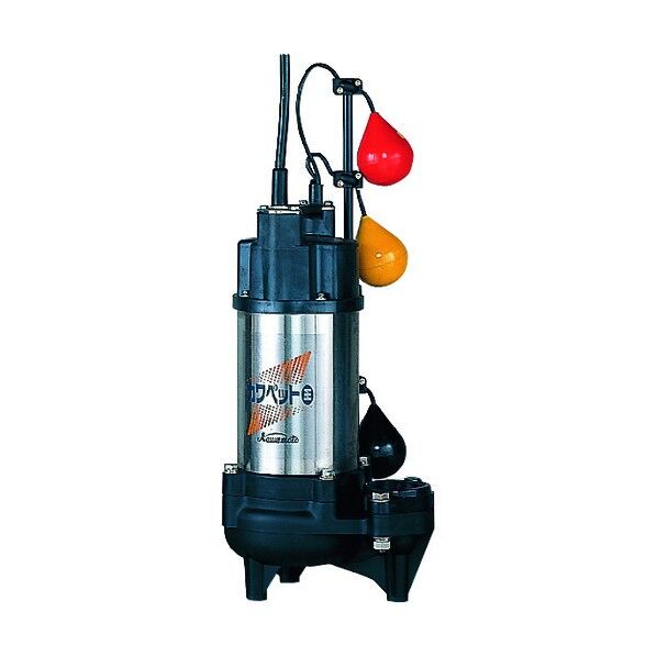 強化樹脂製汚水 汚物水中ポンプ カワペット王(自動 交互内蔵型 フランジ)(連結曲管65A付) WUO-656-3.7LNG 1点