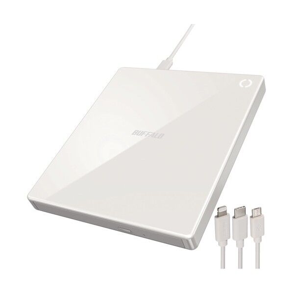 スマートフォン用CDレコーダー「ラクレコ」 ケーブルモデル RR-C1-WH 1個