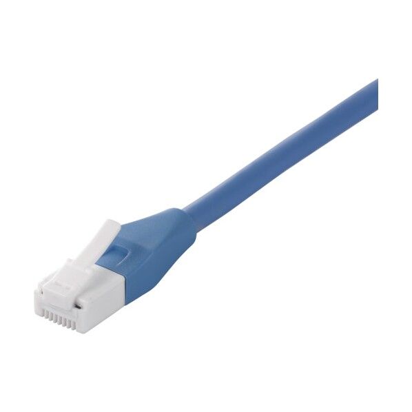 ツメの折れないCat5e LANクロスケーブル 2m ブルー