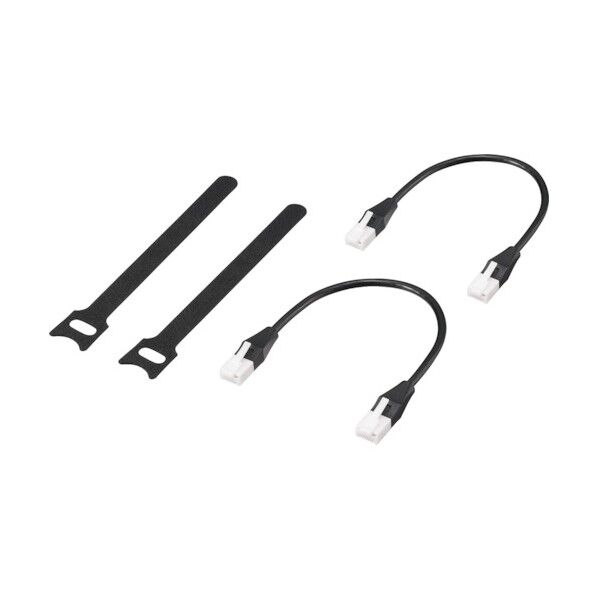 ツメ折れないCat6 LANケーブル 結束バンド付 0.15m×2 ブラック