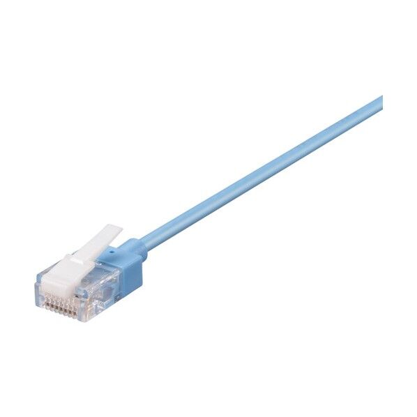 ツメ折れないCat6A LANケーブル スリム 小型コネクター 0.5m ブルー BL6ATSM05BL 1個