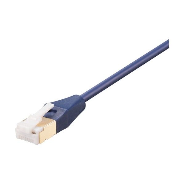 ツメ折れないCat8 LANケーブル スリム 1m ブルー
