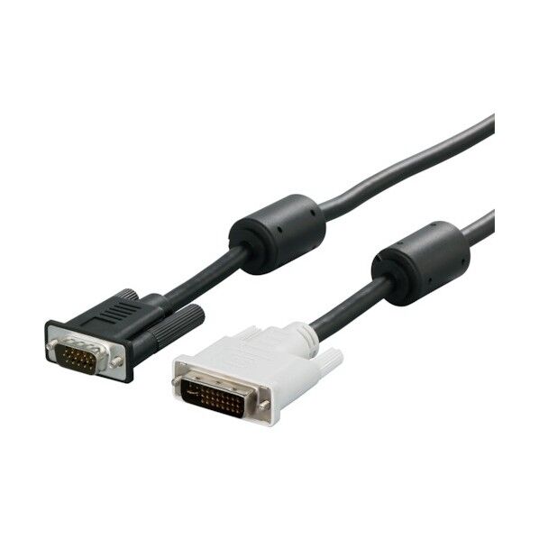 ディスプレイケーブル DVI-I:D-Sub15 フェライトコア付 1.5m BSDCDA15 1個