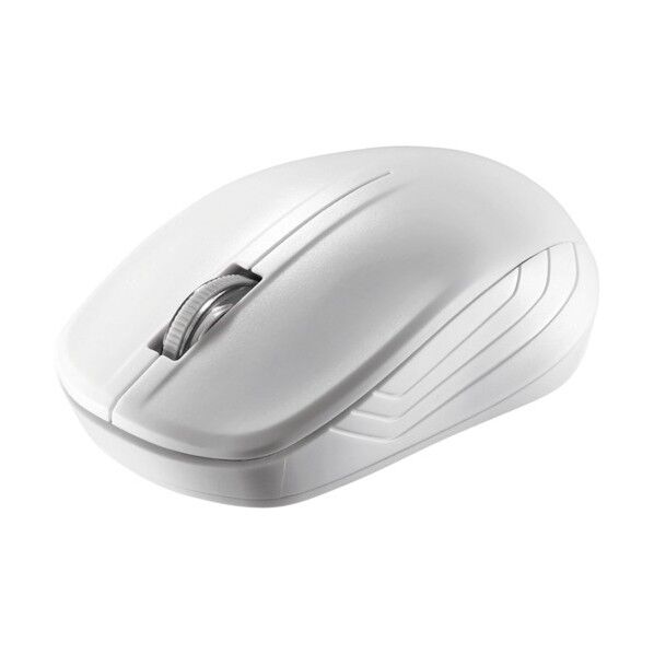 無線(2.4GHz)IR LEDマウス 3ボタンタイプ 簡易パッケージモデル ホワイト BSMRW21WHZ 1個...