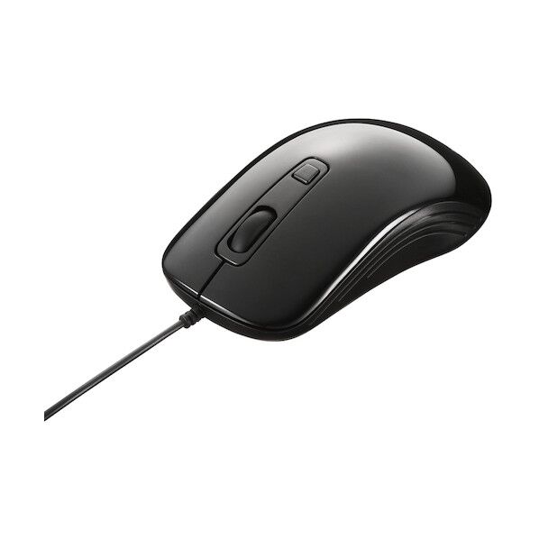  有線 レーザー式マウス 3ボタンタイプ ブラック BSMLU050BKZ 1個...