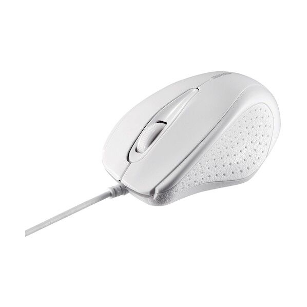  有線IR LEDマウス 3ボタンタイプ 簡易パッケージモデル ホワイト BSMRU21WHZ 1個...